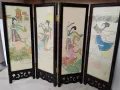 Винтидж китайски мини параван, снимка 2