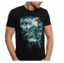 Нова мъжка тениска с дигитален печат Вълци, пълнолуние, Серия вълци