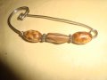 СТАРА БРОШКА с ЯСПИС КАМЪНИ ФИБУЛА 23446, снимка 5