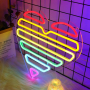 DWOOKE LED Неонов знак Rainbow Heart, снимка 1 - Други - 44897773