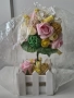 Подарък ръчно изработена декорация дръвче с цветя, снимка 3
