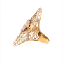 Златен дамски пръстен 3,95гр. размер:58 14кр. проба:585 модел:22994-3, снимка 3