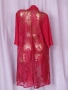 L/2XL Червен дантелен халат/ наметка/, снимка 4