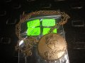 МЕСИНГОВ АРТ МОДЕН МЕДАЛЬОН КОЛИЕ - ПРИЯТЕЛСТВО с ВЕРИЖКА 22775, снимка 2