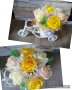 Кашпи със сапунени рози и цветя от креп хартия, снимка 15