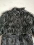 Палто с еко косъм-черно, снимка 3