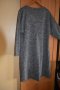 Интересна сива рокля/туника с апликации и кожа, снимка 2