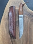 Ловен нож дамаска стомана с кожена кания ,LN435, снимка 5