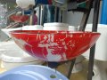 Мивка от червено темперирано стъкло със шарка, снимка 1 - Мивки - 39473868