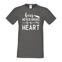 Мъжка тениска, Beer Never Broke My Heart,Бира,Бирфест,Beerfest,Подарък,Изненада,Рожден Ден, снимка 12 - Тениски - 36376815