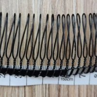 Гребен-шнола за коса, метален в черен цвят, снимка 2 - Аксесоари за коса - 39122807
