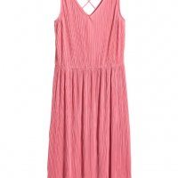 Розова плисирана рокля H&M, снимка 1 - Рокли - 32901544