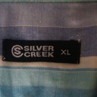 Мъжка риза с дълъг ръкав от лен Silvercreek, снимка 4 - Ризи - 32363010