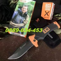 Уникален Сгъваем Нож Gerber Bear Grylls за оцеляване с калъф, снимка 1 - Ножове - 32216342