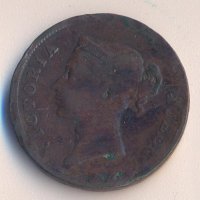 Стрейтс сетлементс 1 цент 1845 година, снимка 2 - Нумизматика и бонистика - 38004855