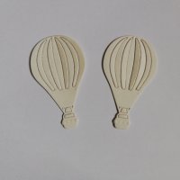 Елемент от бирен картон въздушен балон 2 бр скрапбук декорация , снимка 1 - Други - 38085593