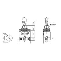 3000023955 Превключвател AMIO, ЦК ключ, позиции: 2, SP3T, ON-OFF, 10A/250VAC, снимка 2 - Аксесоари и консумативи - 28813784