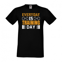 Мъжка тениска Everyday Is Training Day Фитнес.спорт,Щанги,Тренировки,Спортуване,Gym., снимка 3 - Тениски - 36506980
