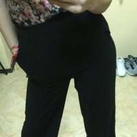 Черен панталон с широки крачули, снимка 3 - Панталони - 28184214