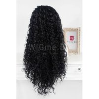 Дълга черна къдрава лейс фронт перука Елизабет, снимка 7 - Аксесоари за коса - 34899826