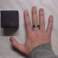 Нов Мъжки пръстен 8 мм волфрам King Will, снимка 6 - Пръстени - 44130737