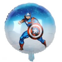 Капитан Америка кръгъл кръгъл фолиев фолио балон хелий газ или обикновен, снимка 1 - Други - 33403526