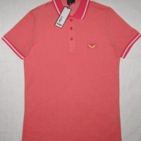 Мъжка тениска Fendi с яка цвят корал, снимка 8 - Тениски - 32396570