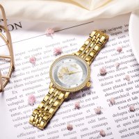 Дамски часовник NAVIFORCE Gold/Silver 5017 GW. , снимка 4 - Дамски - 34725290