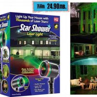 Празничен LED прожектор за фасада Star Shower Laser Light, снимка 1 - Лед осветление - 43211048