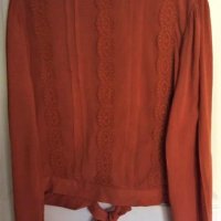 Копринена блуза, Копринена блуза екрю, Копринена блуза брик, Нежна копринена блуза, снимка 5 - Блузи с дълъг ръкав и пуловери - 43392368