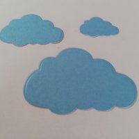 Хартиен елемент облак 3 бр скрапбук декорация облаци, снимка 2 - Други - 37889550