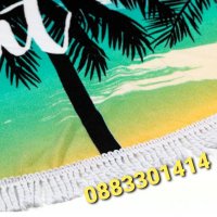 Кръгла плажна кърпа Enjoy Summer , снимка 1 - Хавлиени кърпи - 37537560