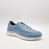 Дамски спортни обувки от естествена кожа в синьо , снимка 1 - Дамски ежедневни обувки - 40462648