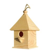 Дървена къщичка за птички, H 20 х 11 x 11 cm, снимка 1 - Други - 43057517