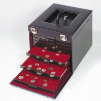 Leuchtturm - CARGO MB 10 Луксозен кожен куфар от естествена кожа за 10 MB кутии, снимка 1 - Нумизматика и бонистика - 37828007