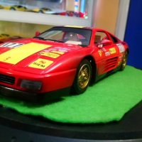 Метална количка Ferrari 348 race 1 :18 Bburago 1989 г., снимка 1 - Колекции - 24629196