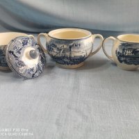 Старинен порцеланов сервиз за чай-Англия , снимка 5 - Антикварни и старинни предмети - 32246435