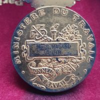 Френски позлатен сребърен медал, снимка 4 - Антикварни и старинни предмети - 35098840