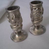 Комплект посребрени свещници, снимка 1 - Антикварни и старинни предмети - 37311313