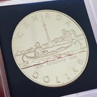 1 сребърен долар 1984 година Канада Елизабет II сребро в ТОП качество, снимка 5 - Нумизматика и бонистика - 35285180