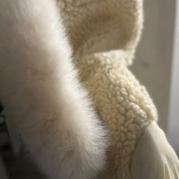 Дамско зимно ЯКЕ с ПУХ Бял, снимка 3 - Якета - 42614818