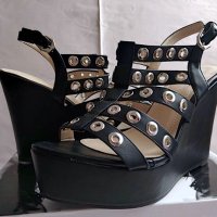Abloom черни сандали на платформа с капси , снимка 1 - Сандали - 32885747