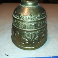 камбана-10х7см мед/месинг внос германия 2107211223, снимка 3 - Антикварни и старинни предмети - 33584324