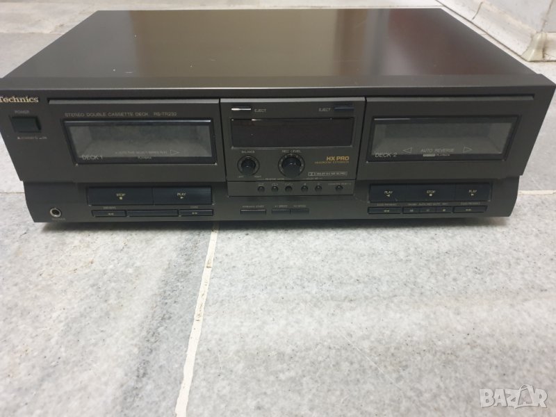 Касетен дек Technics  RS-TR232 Двукасетъчен. Всичко му работи. В много добро състояние. Страхотен зв, снимка 1