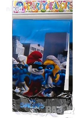 Смърф смърфовете смърфчета смърфчетата The smurfes найлонова покривка за парти рожден ден, снимка 1
