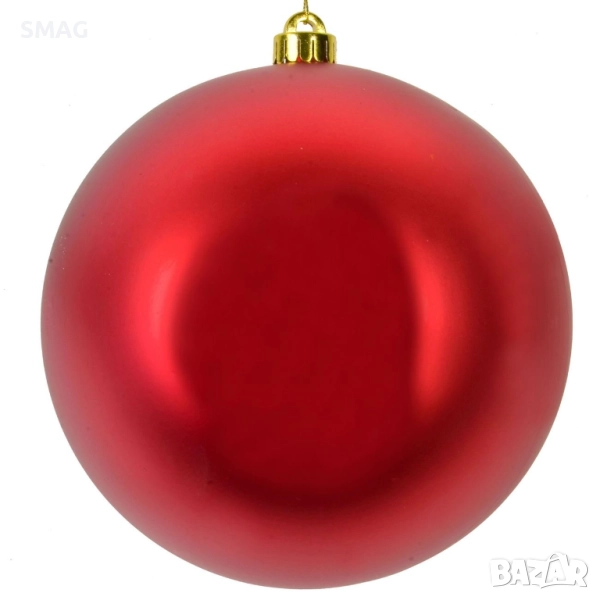 Коледна топка червена матова Ø20 см_1157192, снимка 1