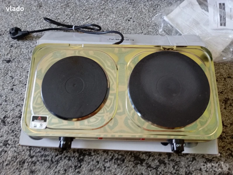 Електрически двоен котлон CROWN 2500W, снимка 1