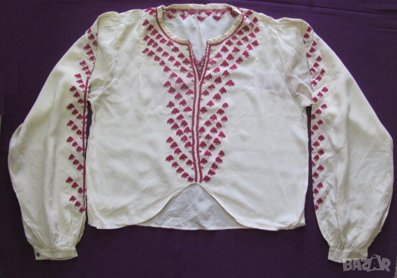 Винтич Копринена Дамска Риза ръчна бродерия, снимка 1