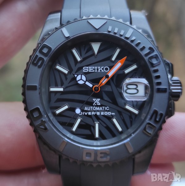 Seiko mod Orange hand Yacht pvd, снимка 1