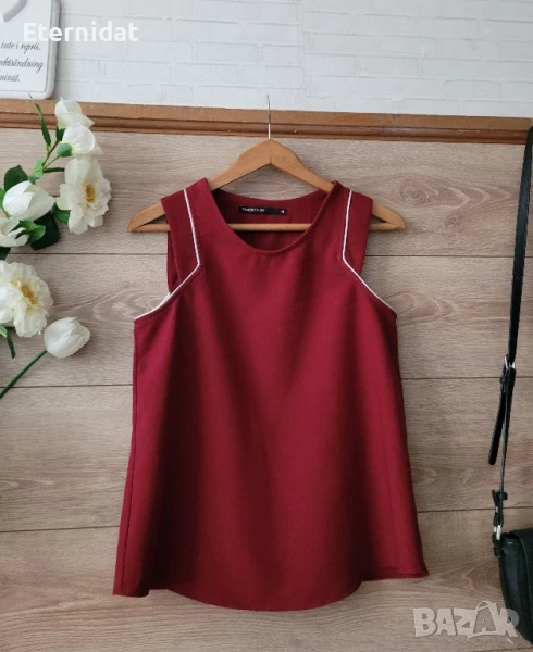 Нов топ бордо ефектен гръб , снимка 1